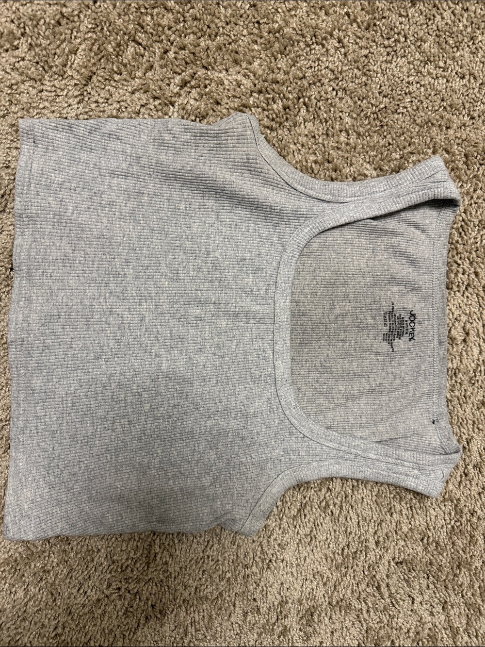 Jockey Light Gray Ribbed Tank Undershirt